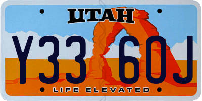 UT license plate Y336OJ
