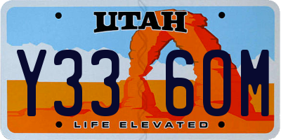 UT license plate Y336OM