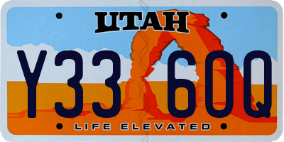 UT license plate Y336OQ