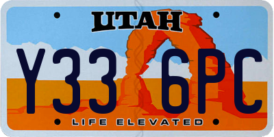 UT license plate Y336PC