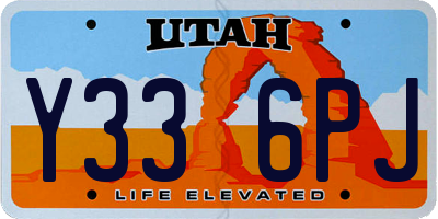 UT license plate Y336PJ