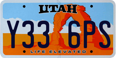 UT license plate Y336PS