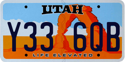 UT license plate Y336QB