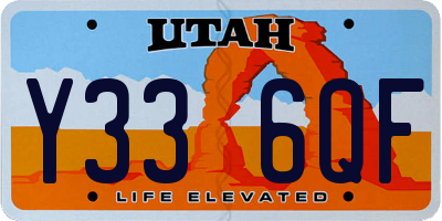 UT license plate Y336QF