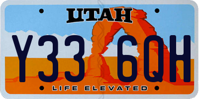 UT license plate Y336QH