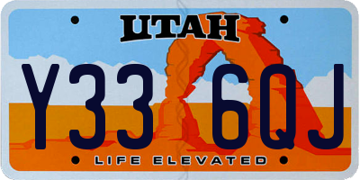 UT license plate Y336QJ