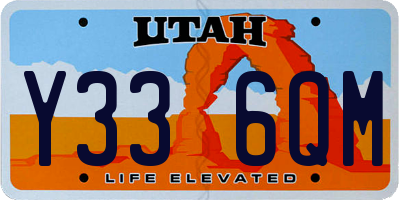 UT license plate Y336QM
