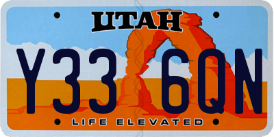 UT license plate Y336QN