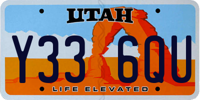 UT license plate Y336QU