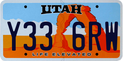 UT license plate Y336RW