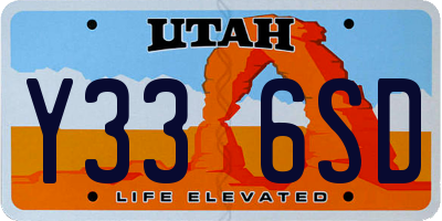 UT license plate Y336SD