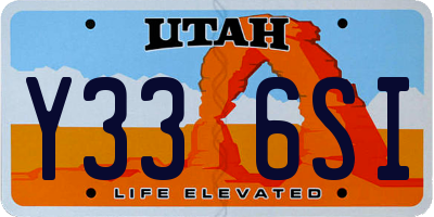 UT license plate Y336SI