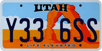 UT license plate Y336SS