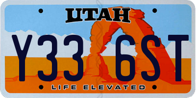 UT license plate Y336ST