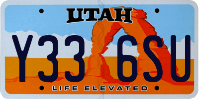 UT license plate Y336SU