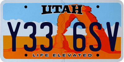 UT license plate Y336SV
