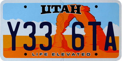 UT license plate Y336TA