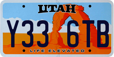 UT license plate Y336TB