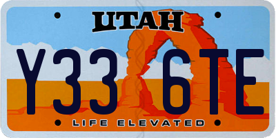 UT license plate Y336TE