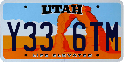 UT license plate Y336TM