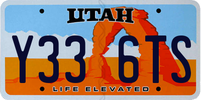 UT license plate Y336TS