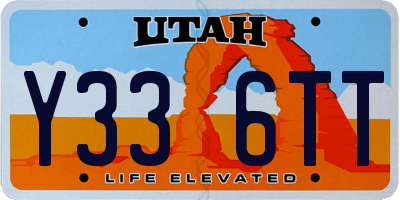 UT license plate Y336TT