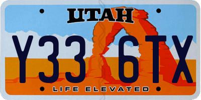 UT license plate Y336TX