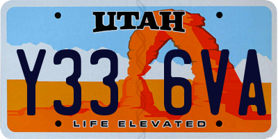 UT license plate Y336VA