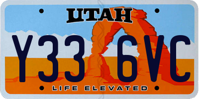 UT license plate Y336VC