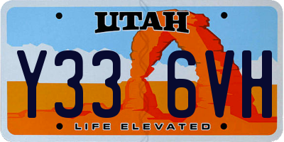 UT license plate Y336VH