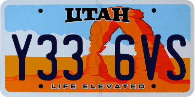 UT license plate Y336VS