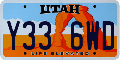 UT license plate Y336WD