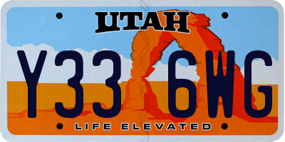 UT license plate Y336WG