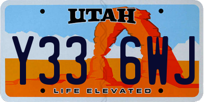 UT license plate Y336WJ
