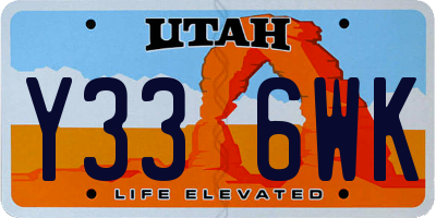UT license plate Y336WK