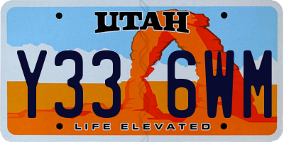 UT license plate Y336WM