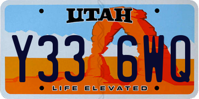 UT license plate Y336WQ