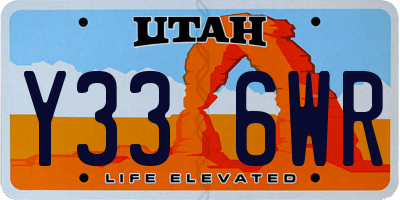 UT license plate Y336WR