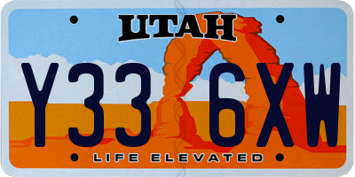 UT license plate Y336XW
