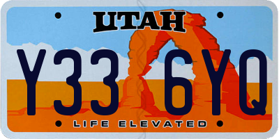 UT license plate Y336YQ