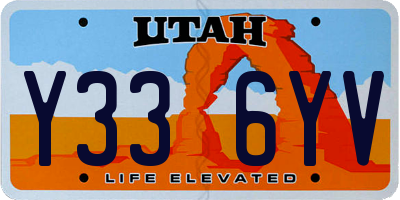 UT license plate Y336YV