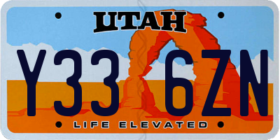 UT license plate Y336ZN