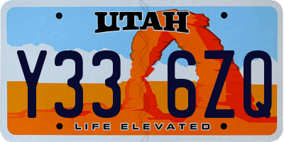 UT license plate Y336ZQ