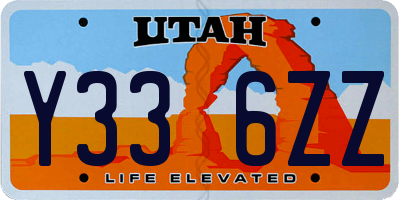 UT license plate Y336ZZ