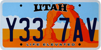 UT license plate Y337AV