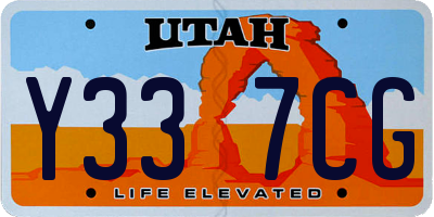 UT license plate Y337CG