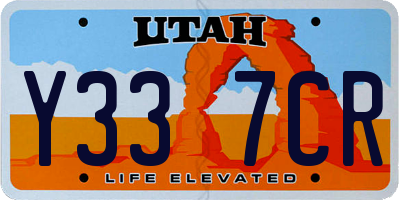 UT license plate Y337CR