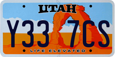 UT license plate Y337CS