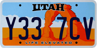 UT license plate Y337CV