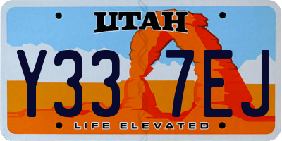 UT license plate Y337EJ